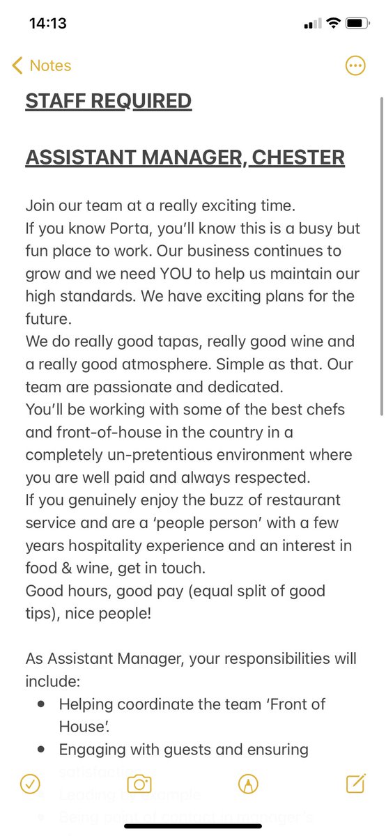 porta_chester's tweet photo. We’re hiring.

ASSISTANT MANAGER
Details attached.

Come and work with us!

Email me: ben@josephbenjamin.co.uk https://t.co/IG17JUXDFj