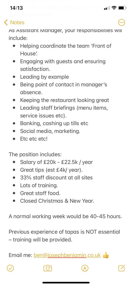 porta_chester's tweet photo. We’re hiring.

ASSISTANT MANAGER
Details attached.

Come and work with us!

Email me: ben@josephbenjamin.co.uk https://t.co/IG17JUXDFj