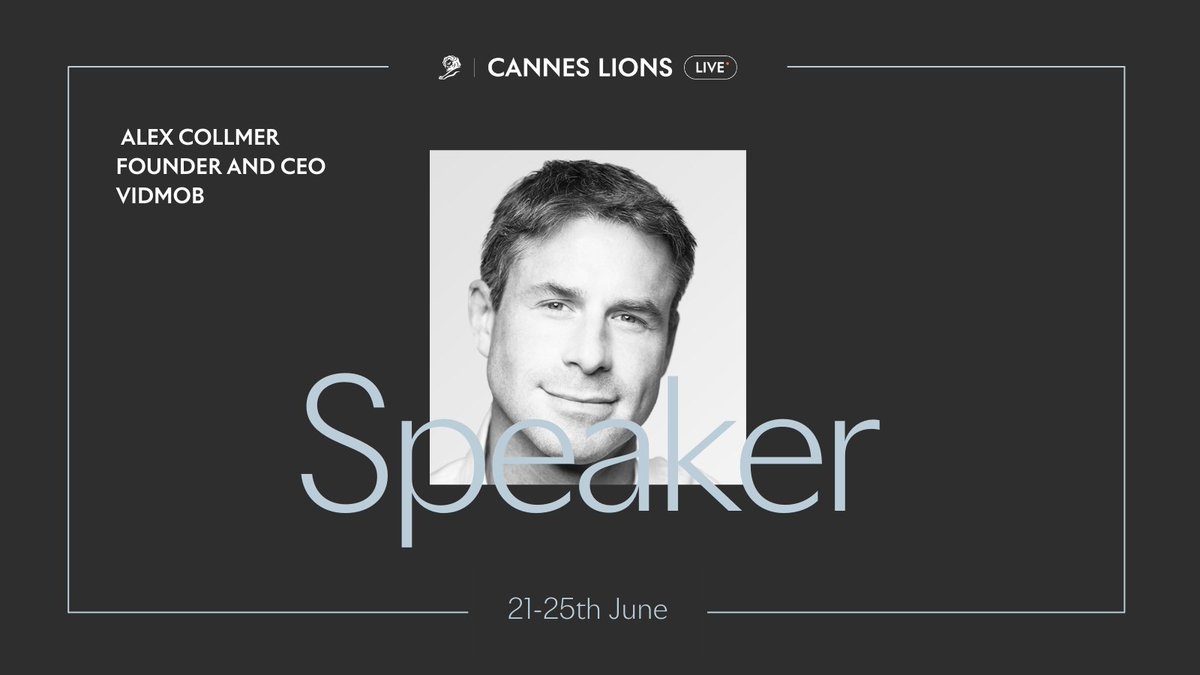 T-1 hour! Tune in at 10:30am EST/15:30 BST for a screening of our film, It's a Revolution, The Intelligent Creative Movement, followed by a LIVE Q&amp;A with VidMob Founder/CEO, <a href="/collmerica/">Alex Collmer</a>. Add to your schedule in the <a href="/Cannes_Lions/">LIONS | The Home of Creativity</a> portal → hubs.ly/H0R0zVK0  #CannesLions2021