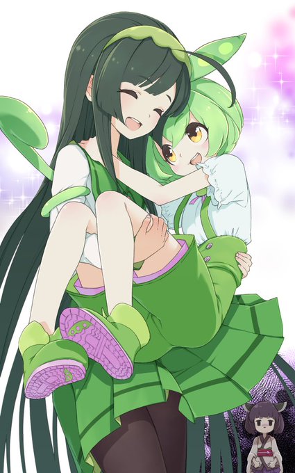 ずんだもん人とずんちゃん描いたよ 