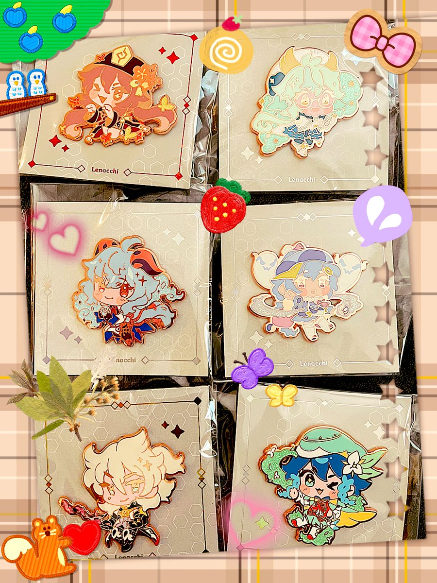 A HUGE thank you to sweet @LenacchiArt for these AMAZING pins 🥺🥺❤️❤️❤️ I'll support you forever!!! Amazing work! If you haven't already, go give her a follow and check out her adorable stuff! ✨✨ 