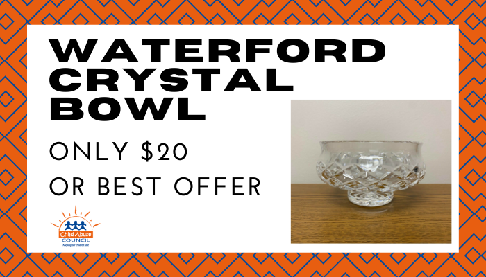 everychildqc's tweet photo. Check out our Ebay sale!! Great prices, and all proceeds help children and families! This beautiful Waterford crystal bowl is on mega sale! Click here to make it yours: https://t.co/eXBPxbDH7I https://t.co/eLO2ulwmgv