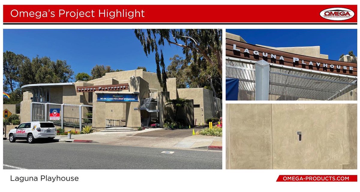 Omegaproducts's tweet image. It’s curtain call on this project for Omega Products International at the Laguna Playhouse!
#omegaproducts #crackisolation #buildingmaterials #stucco #surfacecracking #stuccocracking #americanmade