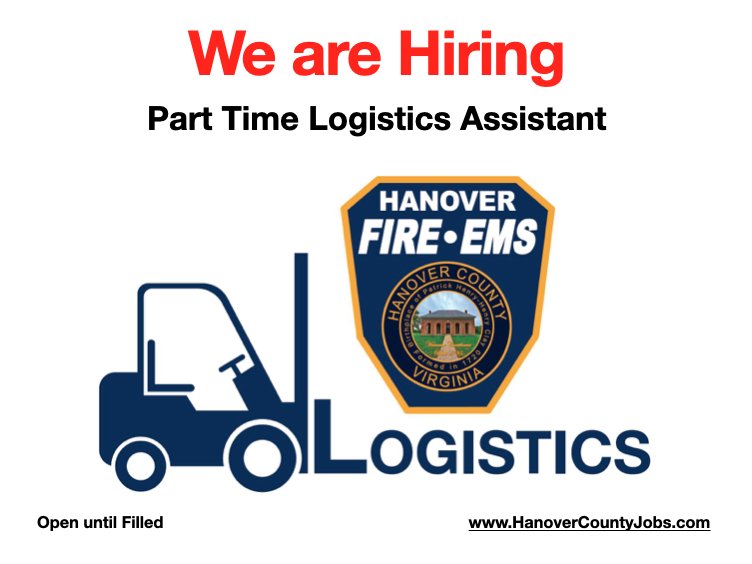 Logistics Assistant

Hanover Fire-EMS seeks a well-rounded individual with warehouse and computer experience to work 16 hours per week in a part-time, non-benefited position.
 governmentjobs.com/careers/hanove…