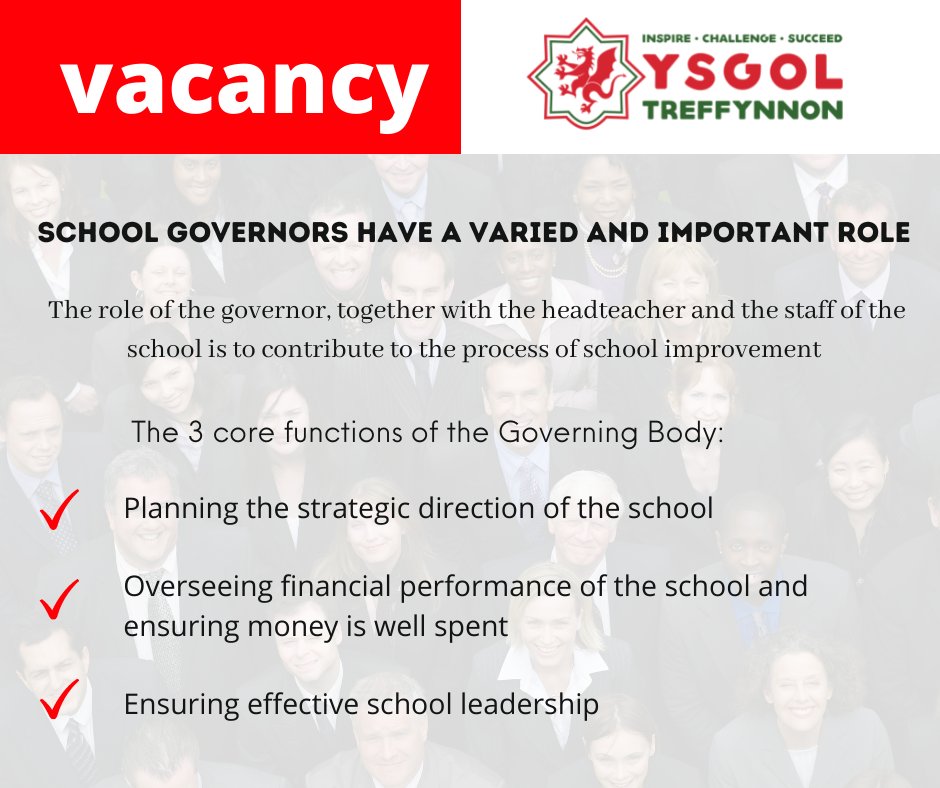 We need you....we strive to have a diverse Governing Body to provide a connectedness between the school and our local community. 

Help us to understand the lives and context people from across the community. 

Help us to achieve 'Excellence in Everything'