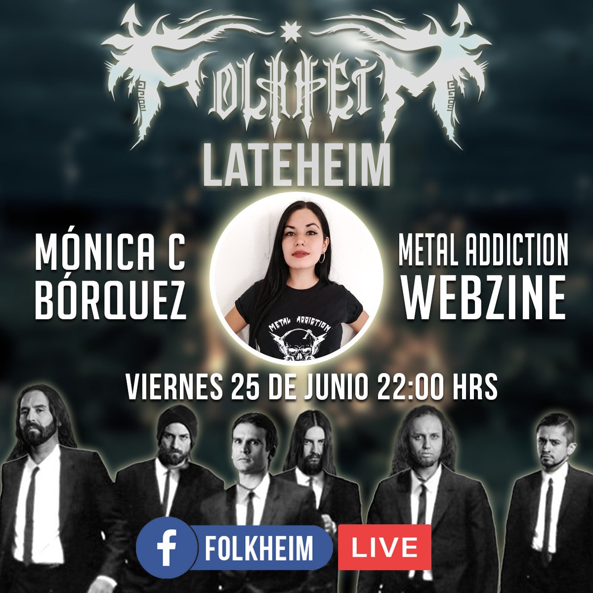 Folkheim's tweet photo. Como cada viernes un invitado de la escena Metalera y Rockera en Chile y el Mundo.
Los esperamos 🤘😎🤘 https://t.co/O9LLPyDoFm