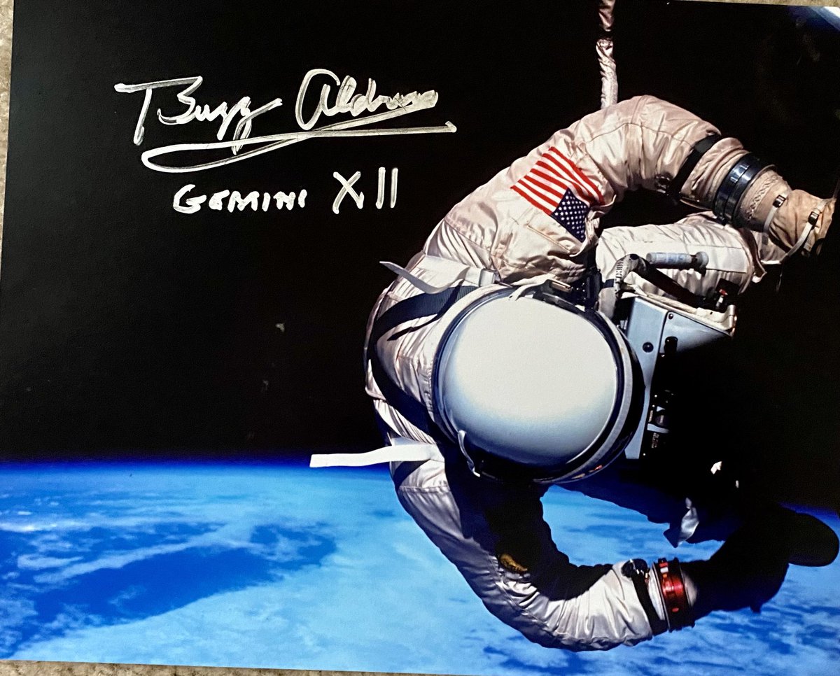 There's nothing in this world like seeing Earth for the first time during an EVA. I sure do miss my spacewalks! #EVA #Gemini12       roadtoapollo50th.com/product/new-ge…