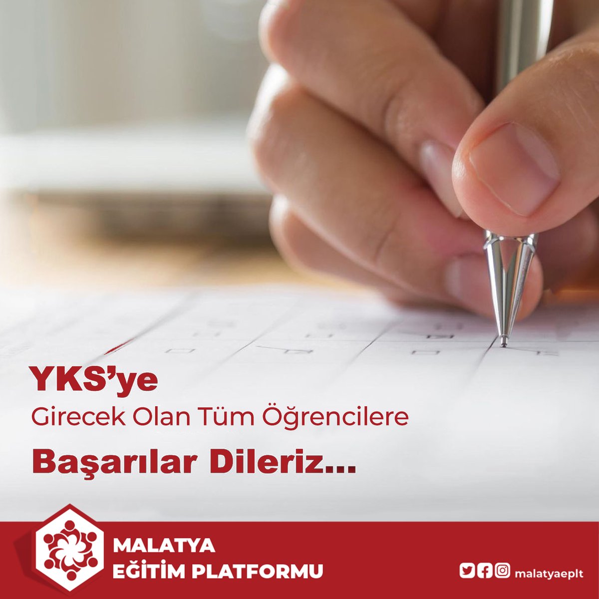 YKS’ye girecek olan tüm öğrencilere başarılar dileriz.
#yks21