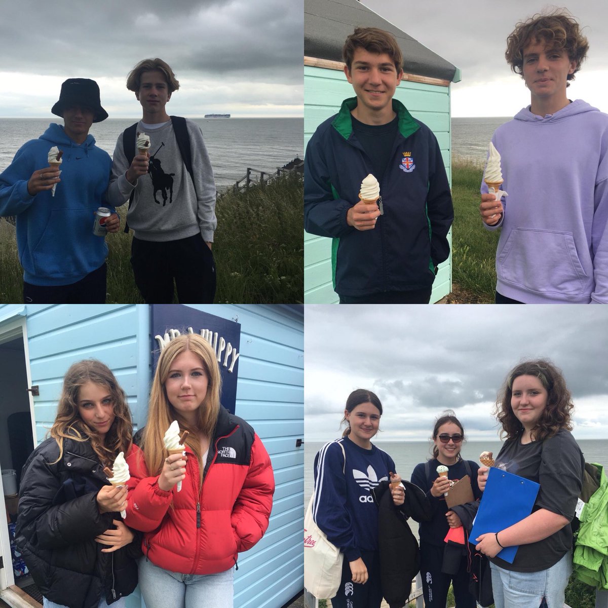 RHS_Geo's tweet photo. Another field trip another round of ice-cream tasting! @RHSSuffolk #geographyteacher #gcsefieldwork #coastalfieldwork #geographyfieldwork https://t.co/ejJU7xtrSH