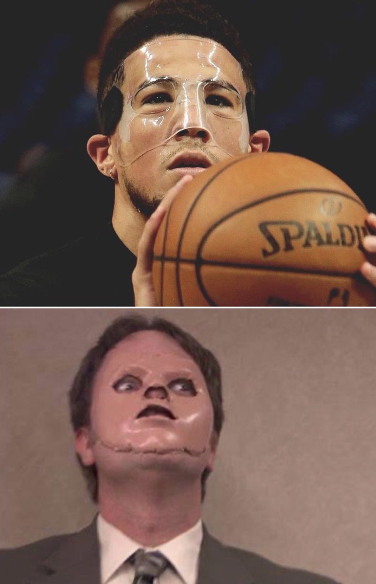 tomedmonds's tweet photo. @DevinBook I knew you looked familiar. #NBAPlayoffs @rainnwilson https://t.co/KujDADjAj3