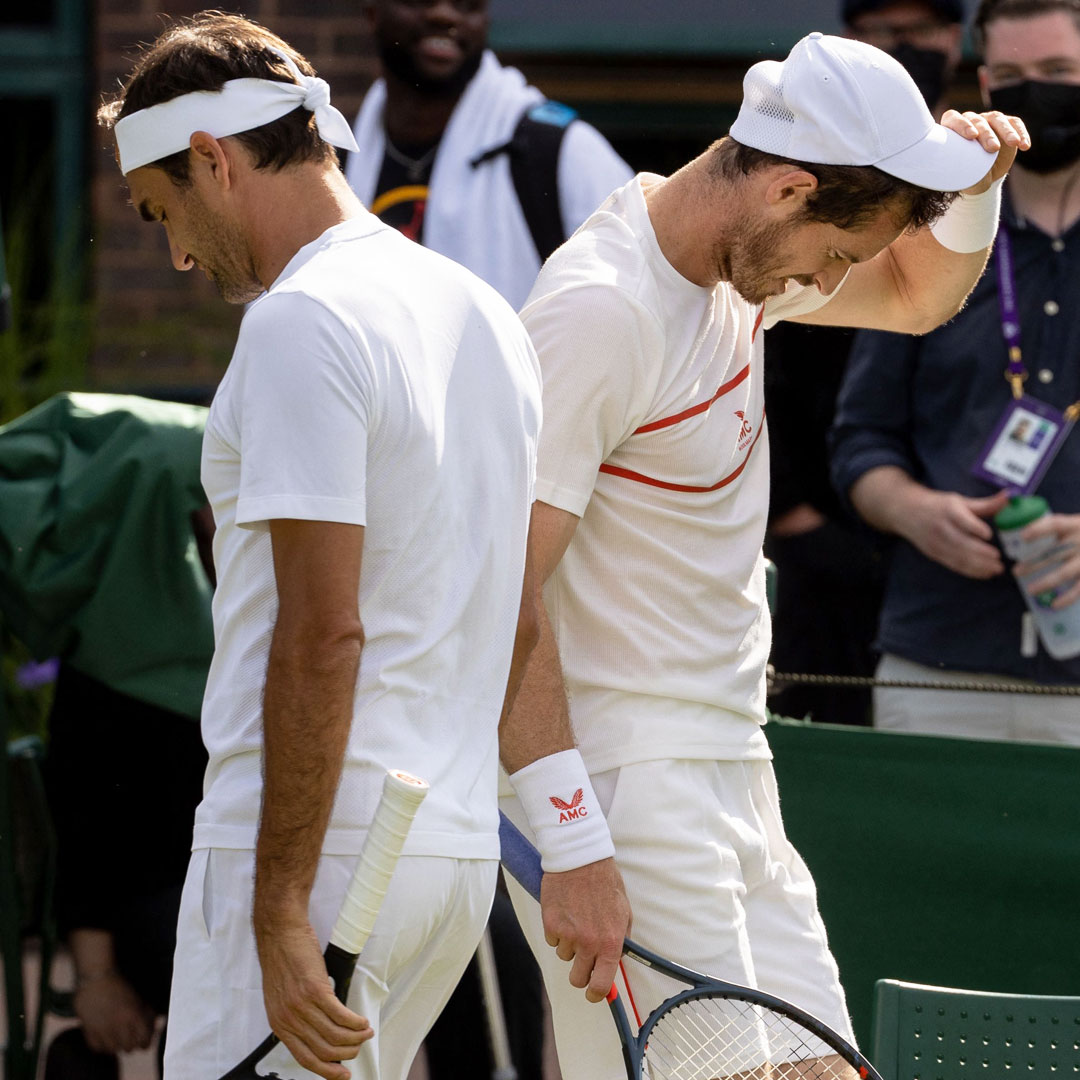 atptour's tweet photo. The definition of an all-star practice ⭐

@rogerfederer | @andy_murray | #Wimbledon https://t.co/NPss6p4gQY