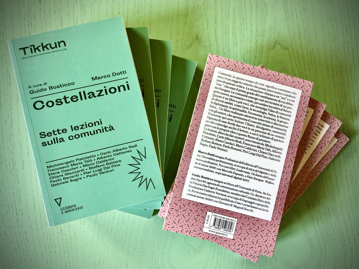 7 lezioni x 2 voci = 14 intelligenze a parlare di comunità. Anche facile da leggere. In libreria da oggi "Costellazioni"