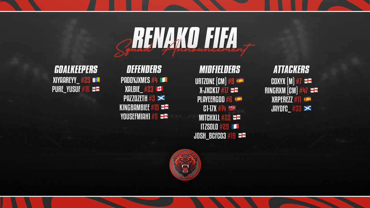 SQUAD ANNOUNCEMENT For the next season of <a href="/OfficialVPG/">Virtual Pro Gaming</a> 

🎨 @Mxmphis02 🔥