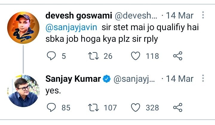 XXamrin's tweet image. @sanjayjavin sir STET Not in Merit वाले आत्महत्या के कगार पे हैं। आपको कोई चींता नहीं है। एक certificate पकड़ा देंगे या 2011 और 2019 दोनों को मौका देंगें। हमारे लीए दोनों मान्य नहीं है। कृपया तमाम  STET पास की नियुक्ति वादानुसार सुनिश्चत कीजिए।