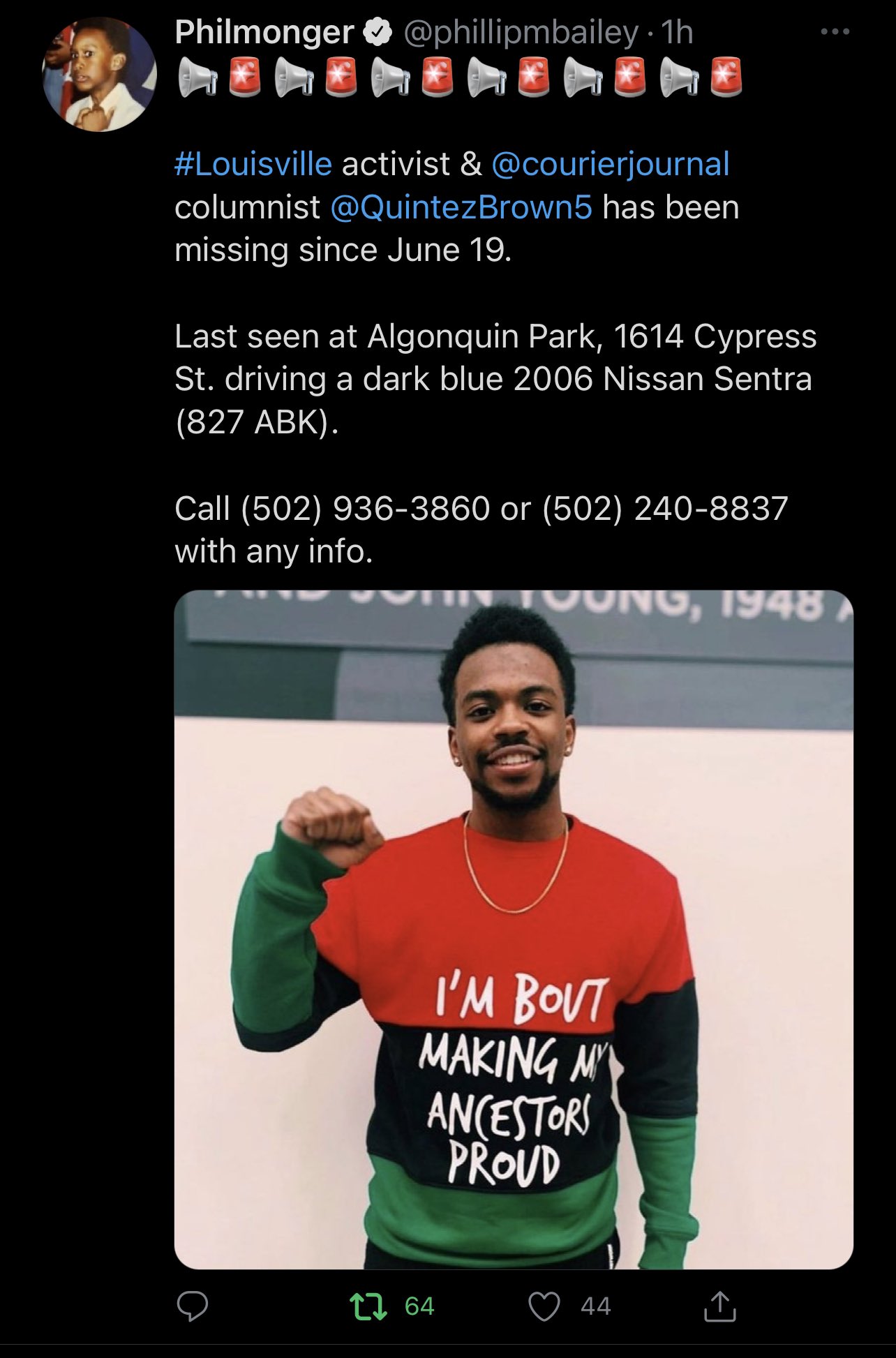 Joy 🐎 Priest on Twitter "Louisville writer & activist Quintez Brown