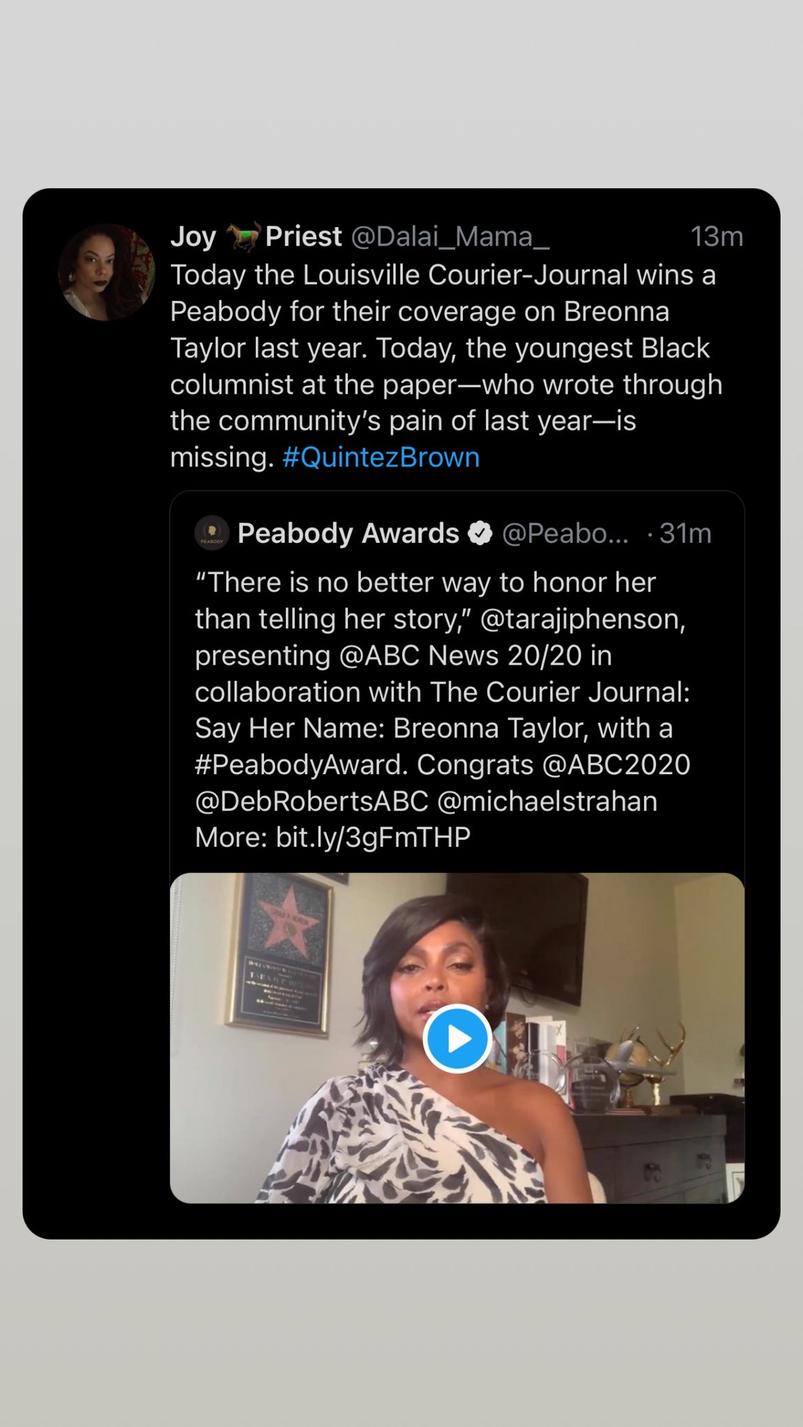 Joy 🐎 Priest on Twitter "Louisville writer & activist Quintez Brown