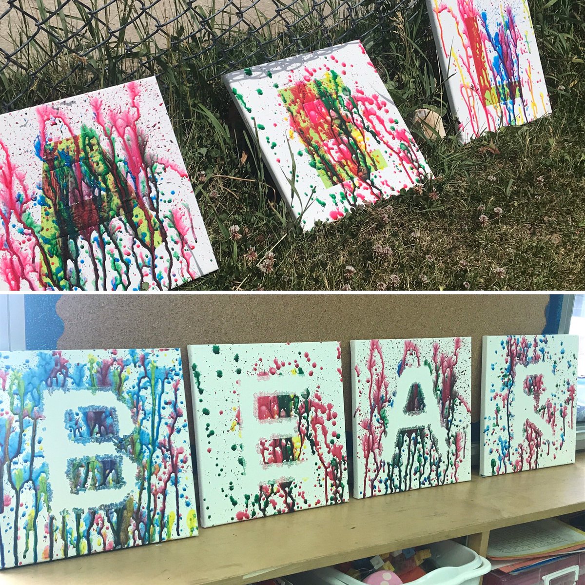 Water Day Fun yesterday! We were thankful for the warmth and the sunshine. We played games with wet sponges and water balloon and created some water squirted art! #lifeskills #inpersonlearning #waterday #waterfun #staycool @mvpsvipers @ugdsb