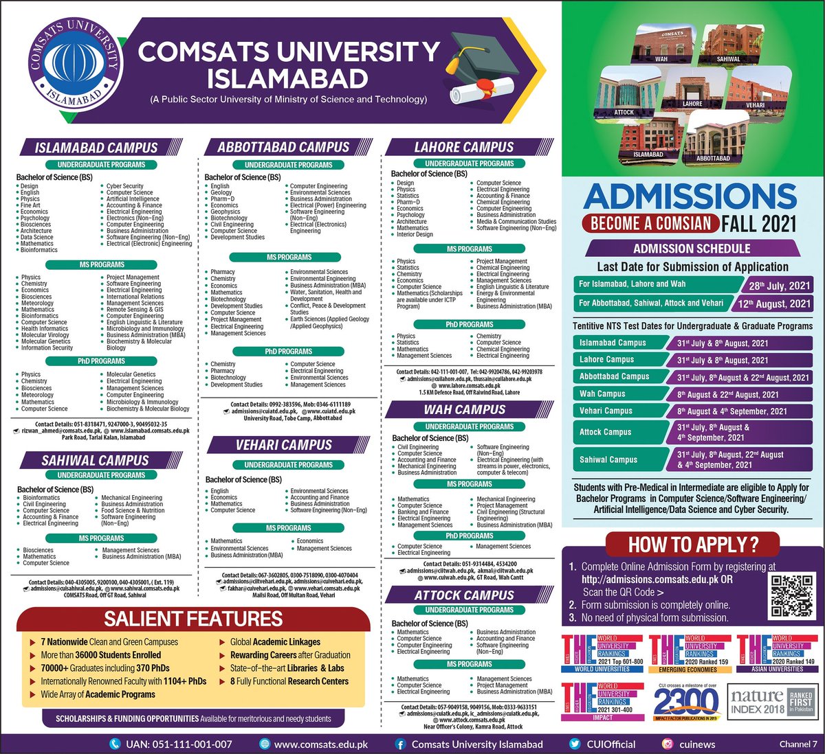 CUIofficial's tweet photo. #cuiadmissions #fall2021 #lastdate #testdate
#ApplyNow
https://t.co/cCwTsbTcih https://t.co/GAs9SvfyHe