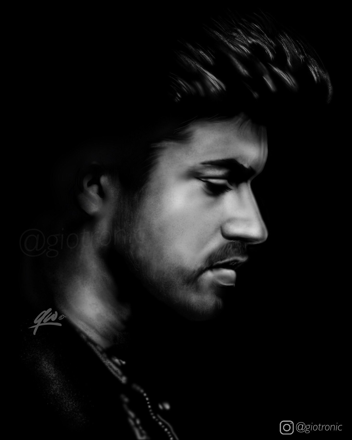 Happy Heavenly Birthday George Michael. My portrait from 2K19.  