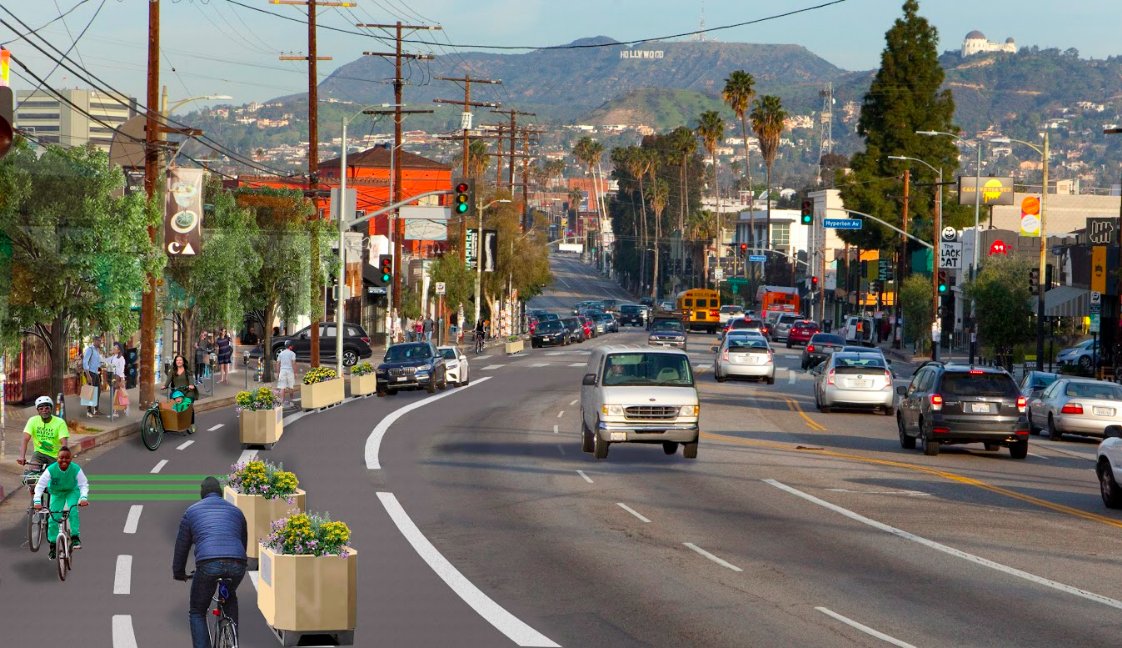 .<a href="/SunsetForAll/">Sunset4All</a> has HUGE NEWS:

They're teaming up w/ the @lacbc to launch a crowdfunding campaign to pay for the initial engineering for 3.2 miles of protected bike lanes!

Donate here:  la-bike.org/sunset4all