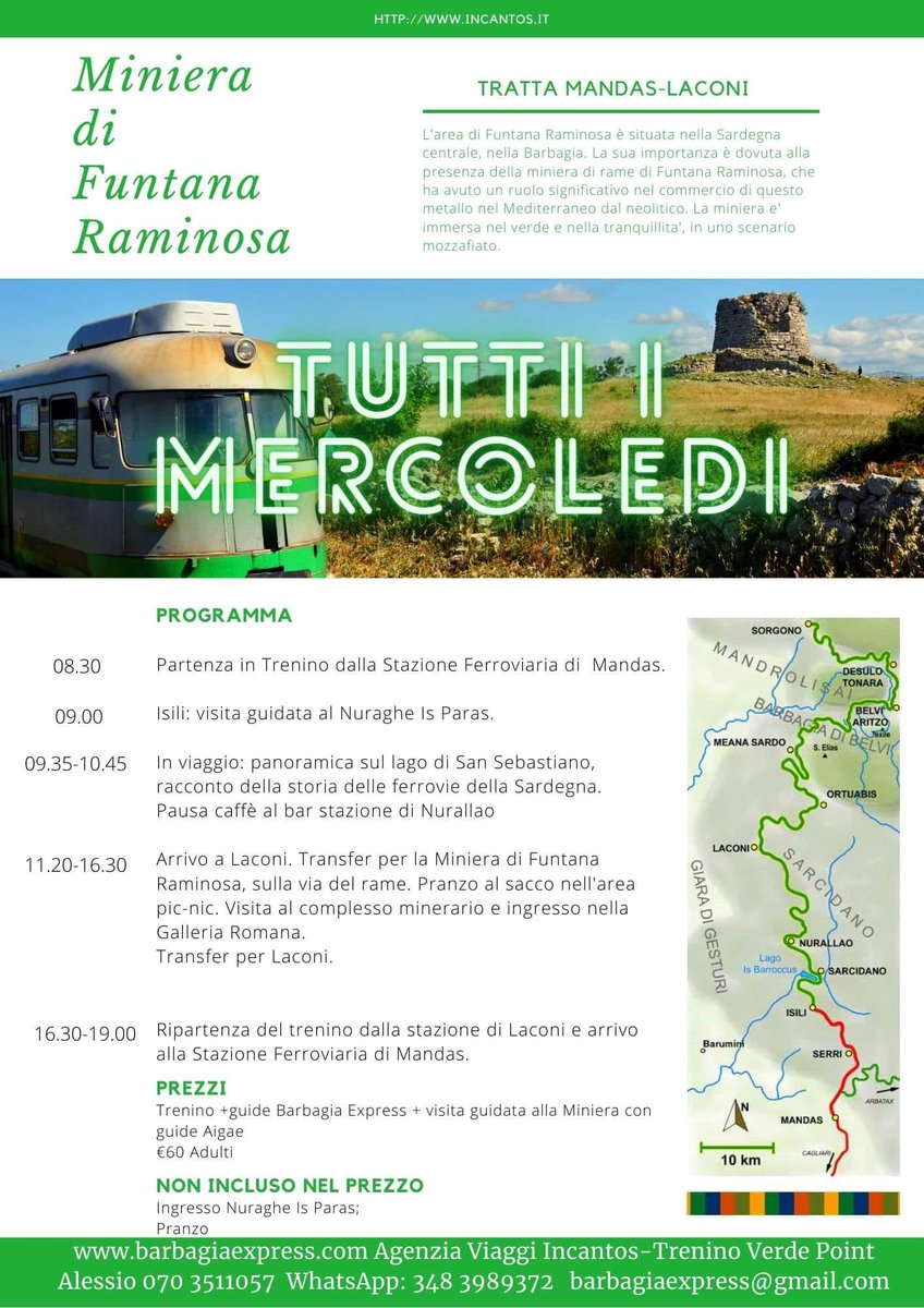 Per la nostra rubrica su cosa fare in famiglia d'estate in #Sardegna, segnalo che dal 30 giugno riparte il Trenino Verde Mandas - Laconi.
Noi ci facciamo un pensierino!
<a href="/BarbagiaExpress/">Barbagia Express</a> <a href="/SardegnaTurismo/">Visit Sardinia</a>