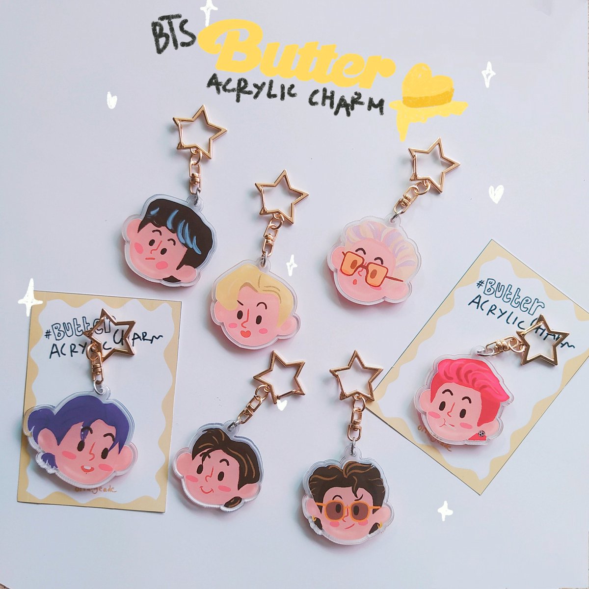orrangeade's tweet photo. new butter acrylic charm/keychain, now available on our shopee💜
#sticker #stickerkpop #jualstiker #fanmade #bts #txt #enhypen #stickershop #localartist #smallbusiness #fanmerch #localbusiness #btsmerch #txtmerch #enhypenmerch #ganci #kpopmerch #kpopgoods #kpop #acrylickeychain https://t.co/HqfTBrk6zl