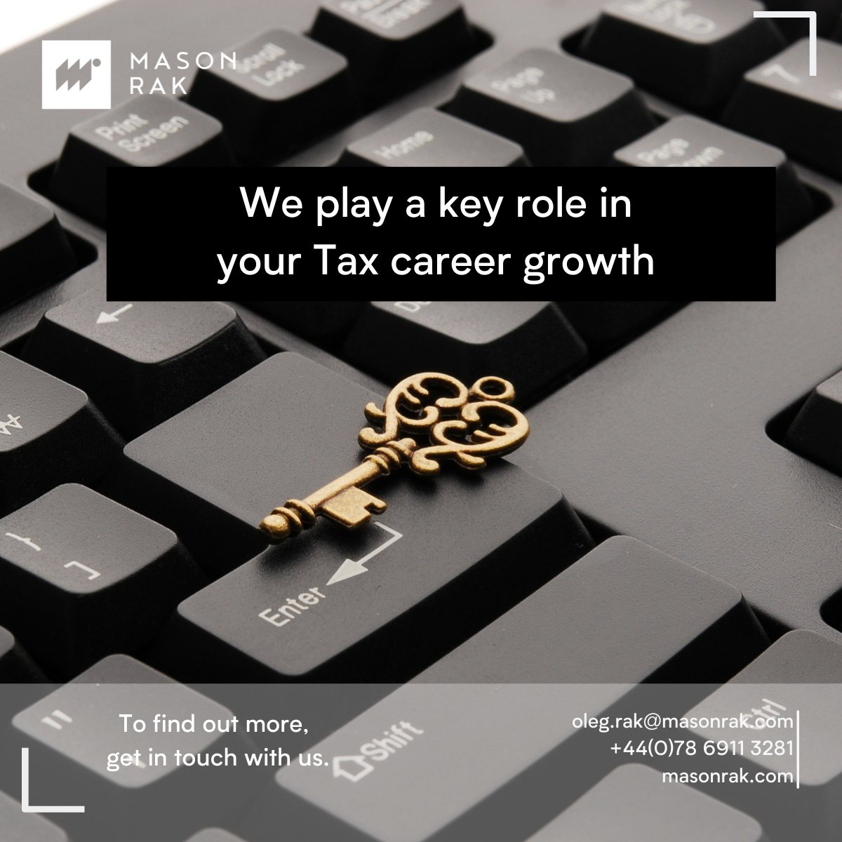 MasonRakGlobal's tweet photo. If you are ready to take a new step in your career growth, we are here to support you. Please get in contact with Oleg Rak on oleg.rak@masonrak.com or call +44 786 911 3281.

#careergrowth #taxrecruitment #taxsearch #masonrak https://t.co/jd10iYpriv