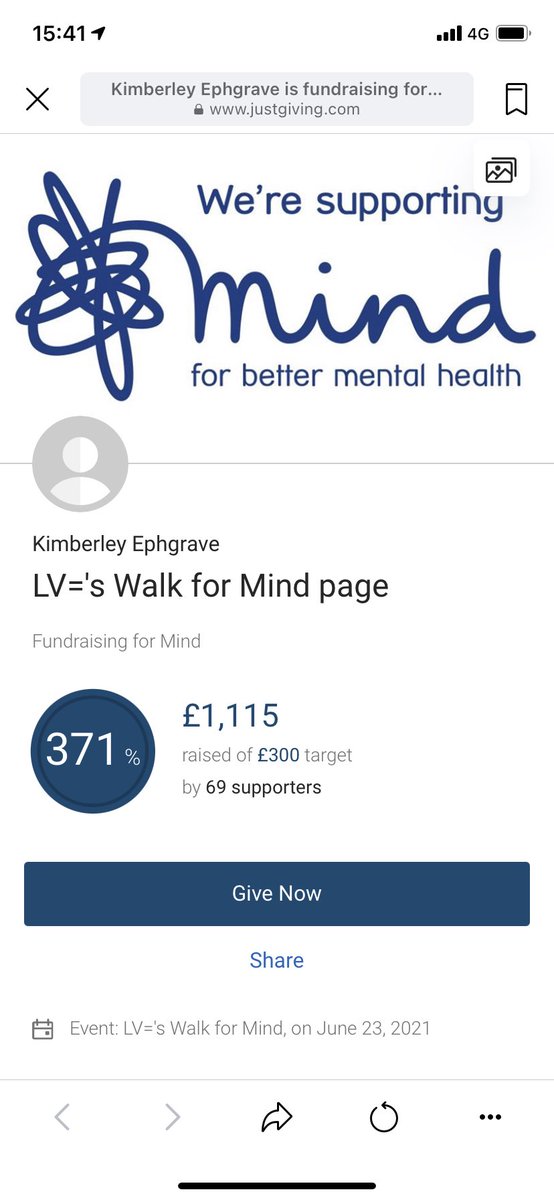 kim_ephgrave's tweet photo. 27 miles completed across London for @MindCharity on 23.06.21

A massive £1,115 raised for such a worthy cause! https://t.co/Wo6cZsACyB