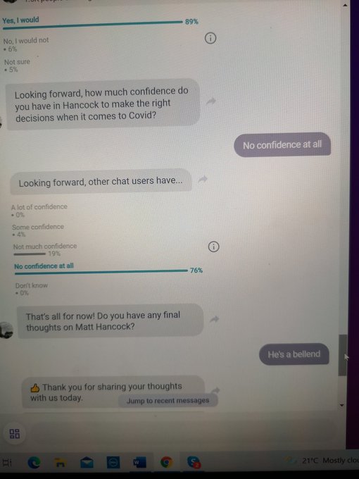 I had fun on Yougov chat today #hancock #HancockMustResign https://t.co/uzgZgwmjCt