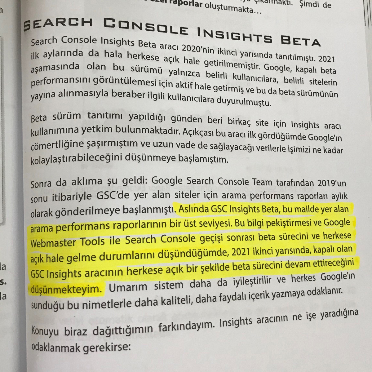 Stratejik SEO Kitabında Belirttiğimiz Gibi Search Console Insights Beta Herkese Açıldı. #stratejikseo #searchconsole