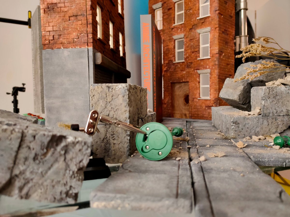 reallyriekeles's tweet photo. @Lucabresadola bought a copy of #AnimeArchitecture from me. A few days later he sent me this amazing photo! I was really stunned and I am still. Luca created a miniature set to photograph the book, his interpretation of the cover image, a production background from #AKIRA. https://t.co/8hqD8TgUVA