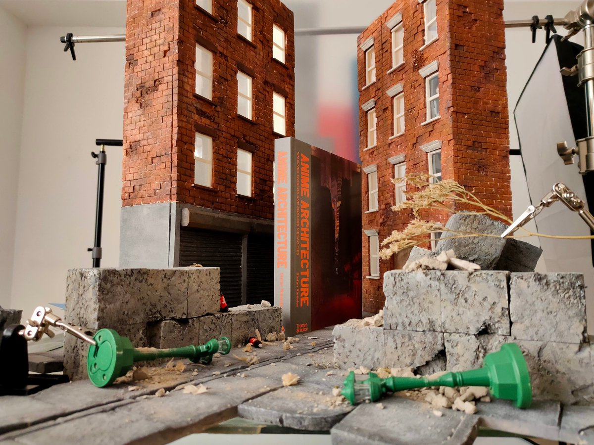 reallyriekeles's tweet photo. @Lucabresadola bought a copy of #AnimeArchitecture from me. A few days later he sent me this amazing photo! I was really stunned and I am still. Luca created a miniature set to photograph the book, his interpretation of the cover image, a production background from #AKIRA. https://t.co/8hqD8TgUVA