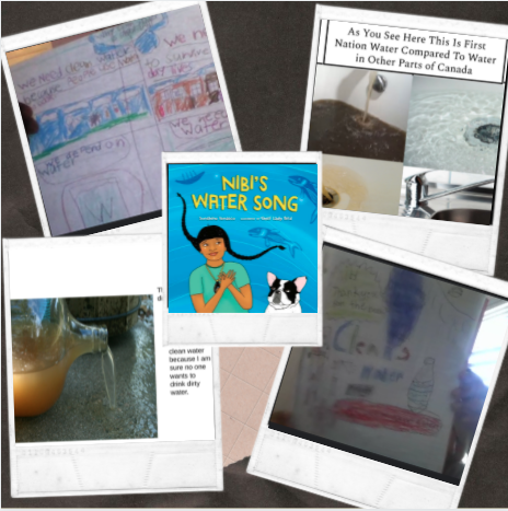 MrsCathPark's tweet photo. The powerful message in "Nibi's Water Song" inspired our grade 3s to respond by advocating for clean water for our First Nations communities through Art. Thank you Sunshine Tenasco @HERBRAIDS and @chiefladybird for this beautiful story. https://t.co/iIPI3dMjju