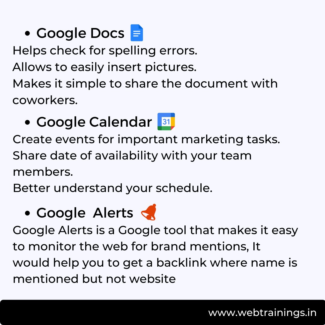 webtrainings's tweet photo. Find out 9 free Google tools for content marketing. These tools can help content marketers to get their job done with ease.
#freeGoogletools #contentmarketing #DigitalMarketing #webtrainings https://t.co/2VKu4XqL4P
