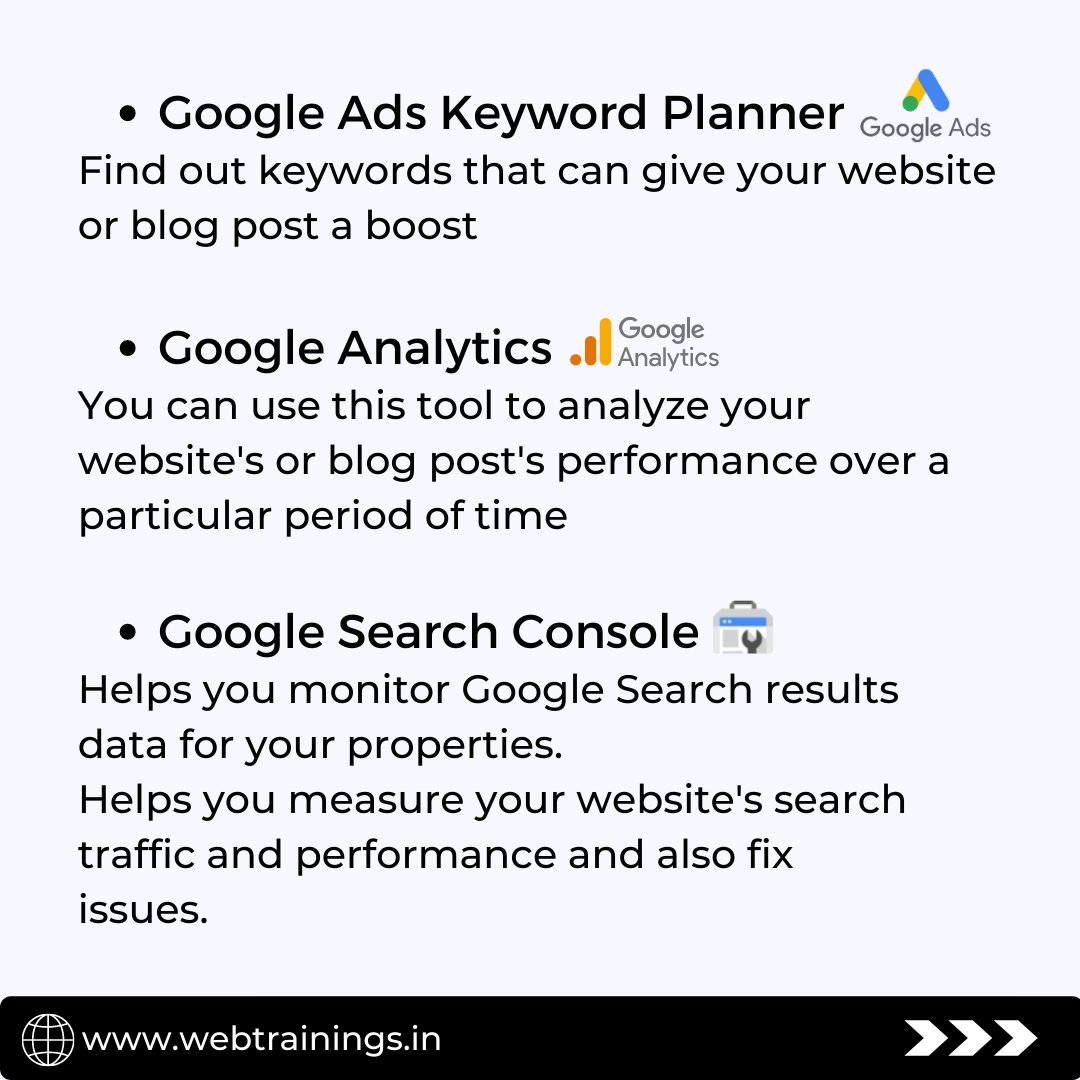webtrainings's tweet photo. Find out 9 free Google tools for content marketing. These tools can help content marketers to get their job done with ease.
#freeGoogletools #contentmarketing #DigitalMarketing #webtrainings https://t.co/2VKu4XqL4P