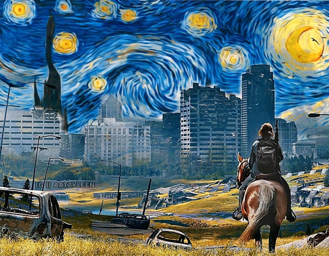 Naughty_Dog's tweet photo. Van Gogh once wrote, "But the sight of the stars always makes me dream." 🌟 Thank you Ayleen for this surreal mashup of Seattle and Starry Night!

More from Ayleen: https://t.co/XLdAhRgyEX

Send us your own art, cosplay, and more here: https://t.co/rkNPoi2lDv https://t.co/RvgCtEJJ2s