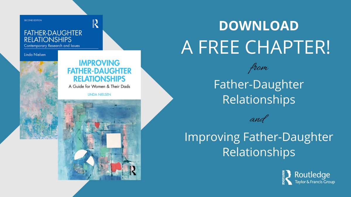 RoutledgePsych's tweet photo. Happy #FreeChapterFriday! In celebration of #FathersDay this weekend, we're offering not one but TWO chapters from Linda Nielsen's Father-Daugher Relationships books.
Download for free: https://t.co/Cx63HYk5FV https://t.co/bsrrRQulCR