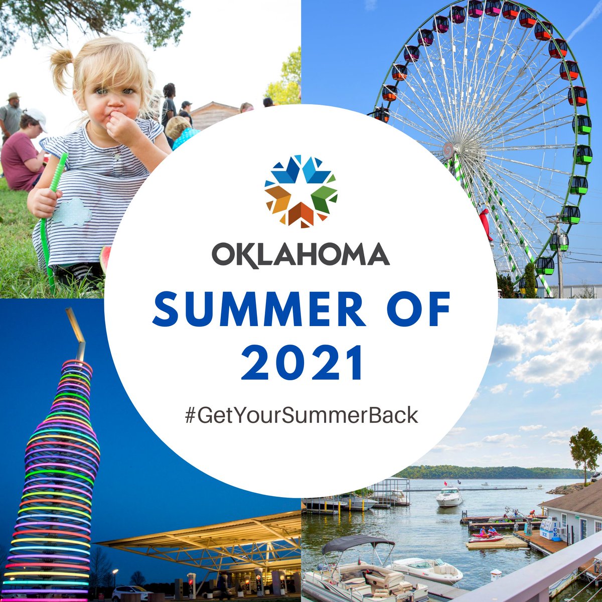 LtGovPinnell's tweet photo. Oklahomans are ready to take back our summer. Over the new few days I will be highlighting summer events happening across Oklahoma. From fairs and festivals to parades and concerts, Oklahoma is back and better than ever! Use the hashtag #GetYourSummerBack to share your adventures https://t.co/VuXF4icrvN