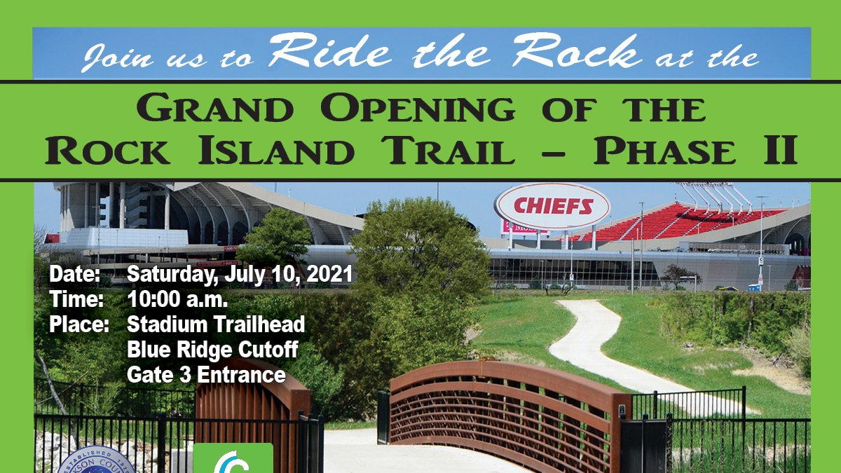 JacksonCountyMO's tweet image. Mark your calendars to Ride the Rock for the grand opening of phase 2 of Rock Island Trail July 10! This long awaited project is complete &amp;amp; we can't wait to share it with you. @CityofRaytown @CraneBrewing @raytownchamber @cityofLS @CityofGrandview @KCMO @BikeWalkKC @BicycleShack