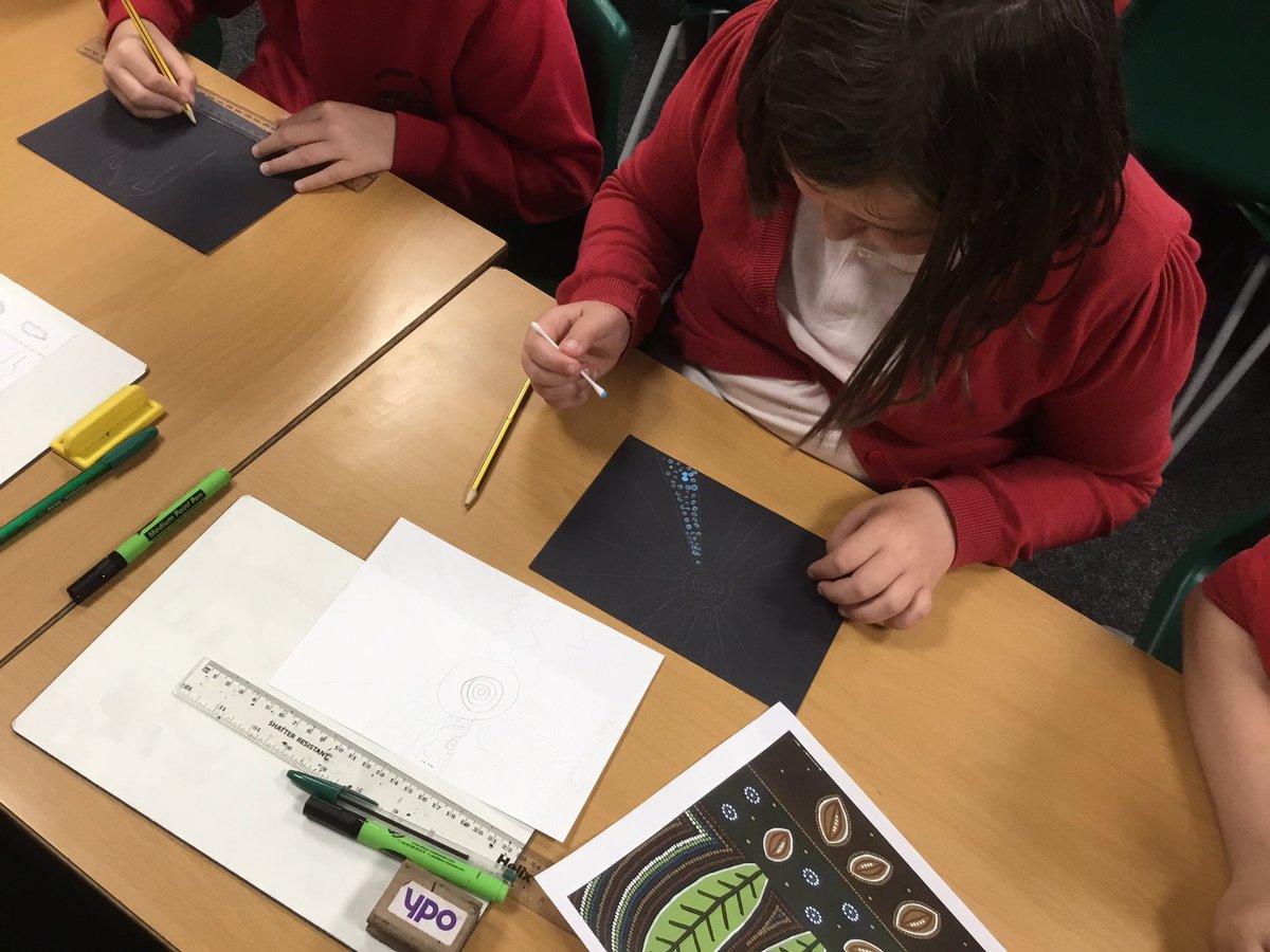 MrPossibleY6's tweet photo. In RE we have been creating art work based on the aboriginal creation beliefs @BoothferryPS @ChipperfieldYr4 @MissPulleyn https://t.co/Yd8PRRGv5o