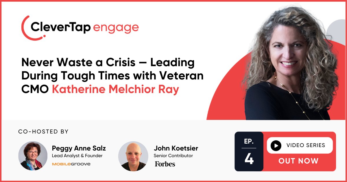 baishhh's tweet photo. OUT NOW!🔔
Don’t miss out on this insightful conversation with 
@katherinemray_m where she discusses at length how to turn an adversity into an opportunity with @peggyanne and @johnkoetsier.
Watch the full episode of #CTEngage 4 at : … https://t.co/gAkalwaUyh