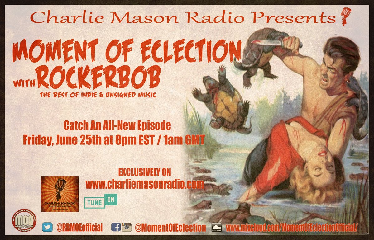 NEW SHOW TONIGHT! 8pm EST on charliemasonradio.com with tunes by @musicbyalba @TinGunOfficial @Primalrockband @voodooradioband @26thaveband @TheReverseMusic @stormseekerband @mattthepeach @delaurentis000 @Starveya @JenniferMlott @theverasmusic @BoxofKings1 & more!