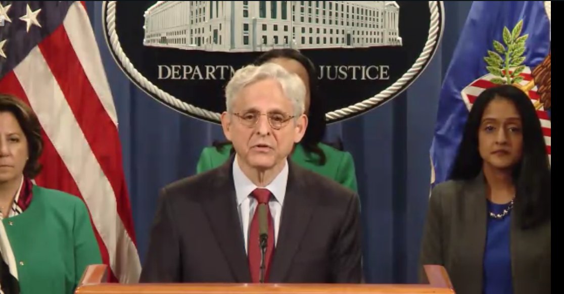 Says AG Merrick Garland: “Where we believe the civil rights of Americans have been violated, we will not hesitate to act.” #gapol