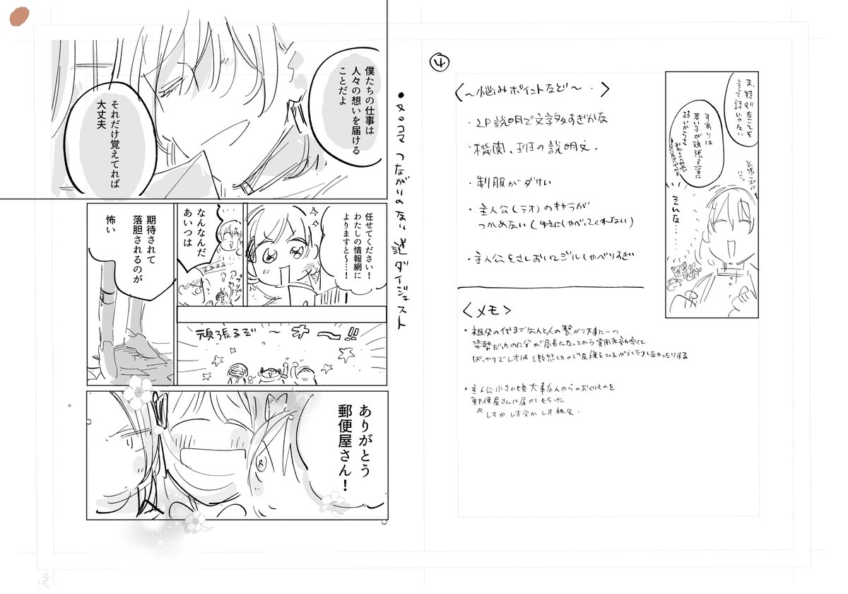 これはいっぱい人が出てくる郵便屋さんとファンタジーっぽいのの何かを描こうとしてたなごり 