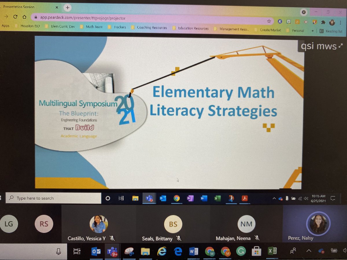 Soooo excited to begin this session with the amazing math gurus  @nperez10 and @gmontem3 !!!👏 #MLSYM21 #MLPDTEAM @HISDMultiPrgms