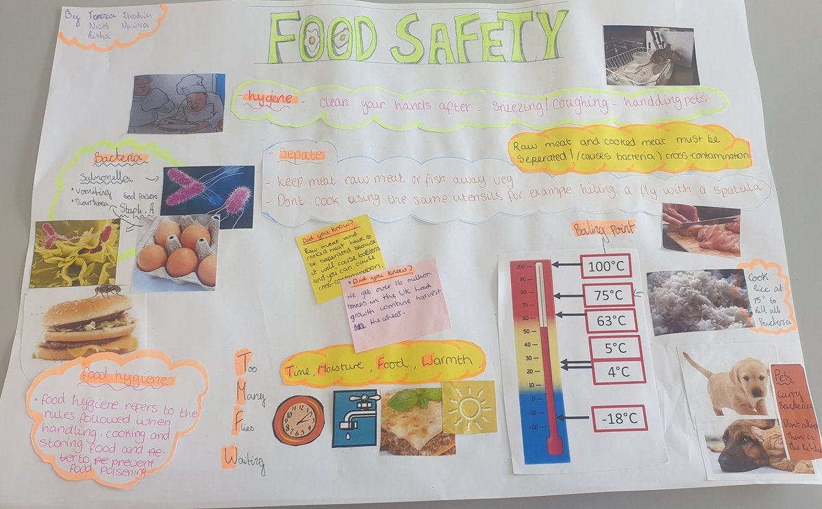 1NataleeBrown's tweet photo. Topic: Food Safety
 More images from the awesome work done by Year 7's this week in Food &amp; Nutrition.
Retrieving information using imagery.
#foodandnutrition https://t.co/bzVDNPAx0m