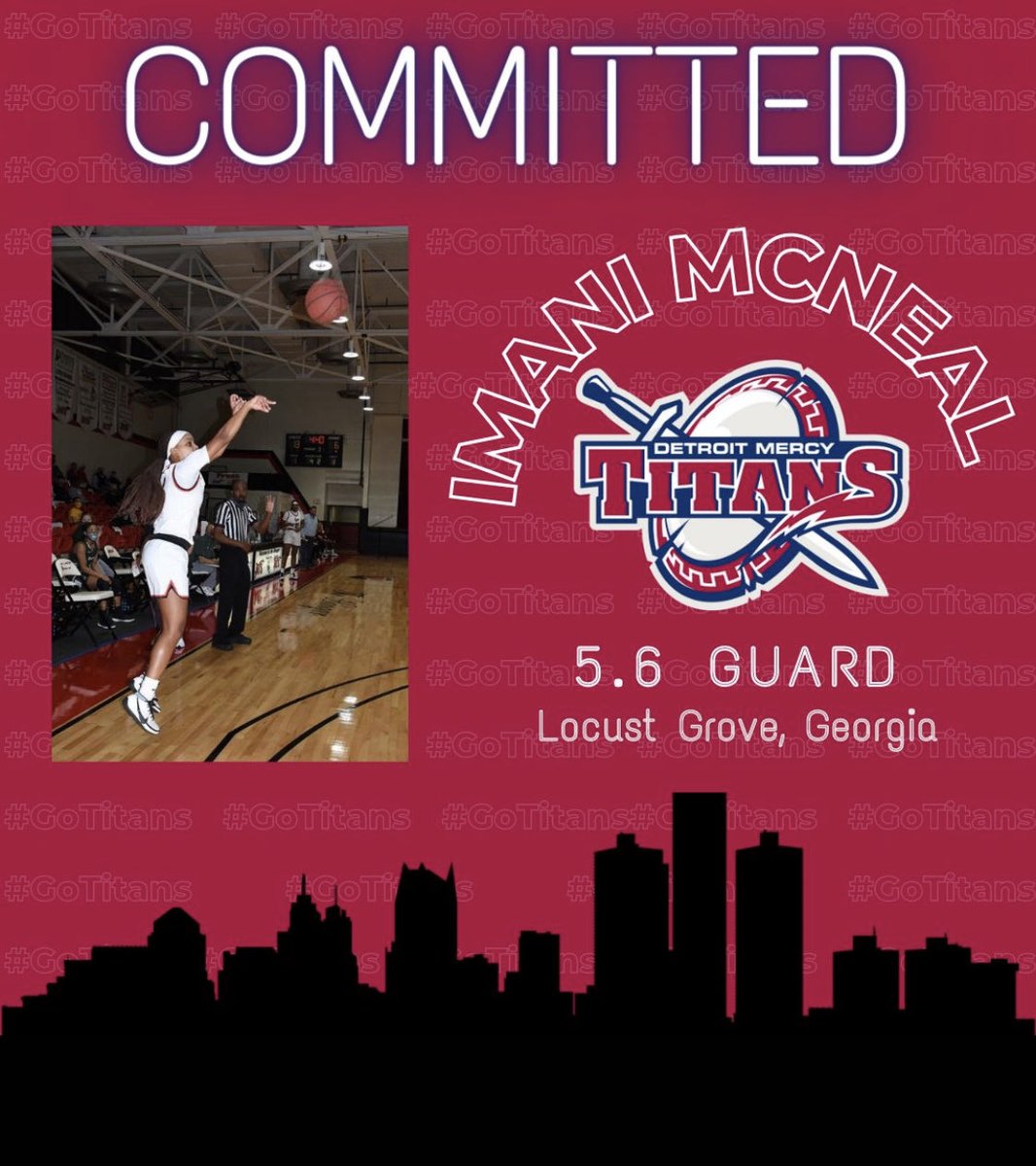FreyJfrey's tweet photo. Congratulations to Lady Jet ⁦@imanim24⁩ on her commitment to Detroit Mercy. Incredibly bright young lady who gets IT and puts academics first. Detroit got a fantastic player and well rounded student athlete! Way to stay the course. Proud of you!! https://t.co/OmpRmWTP5W