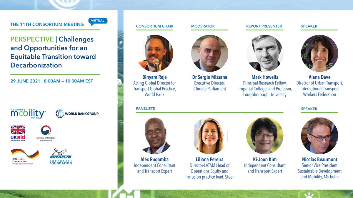 What is the right pathway toward transport decarbonization for the Global South? 
Join #CCG and others for discussion at the Sustainable Mobility for All (#SuM4All) 11th Consortium Meeting.

📆 29 June 2021
⏰ 8:00 am EST.

Register to attend: bit.ly/3qo9PK1
#COP26energy