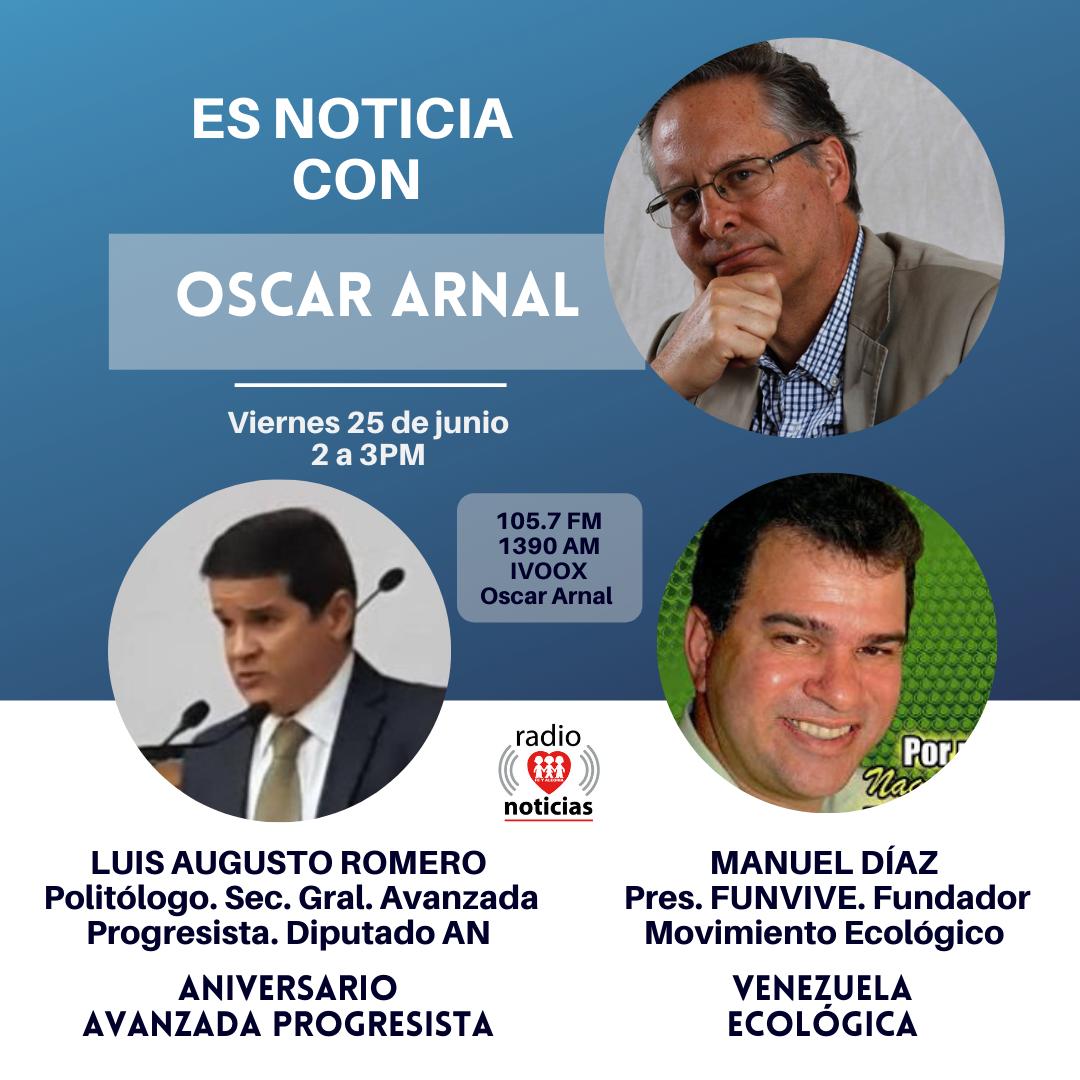 Hoy viernes de 2:00 a 3:00 pm estaré como invitado en el programa Es Noticia, conducido por @OscarArnal a través de las emisoras 105.7 FM y 1390 AM. Atento a sus comentarios.