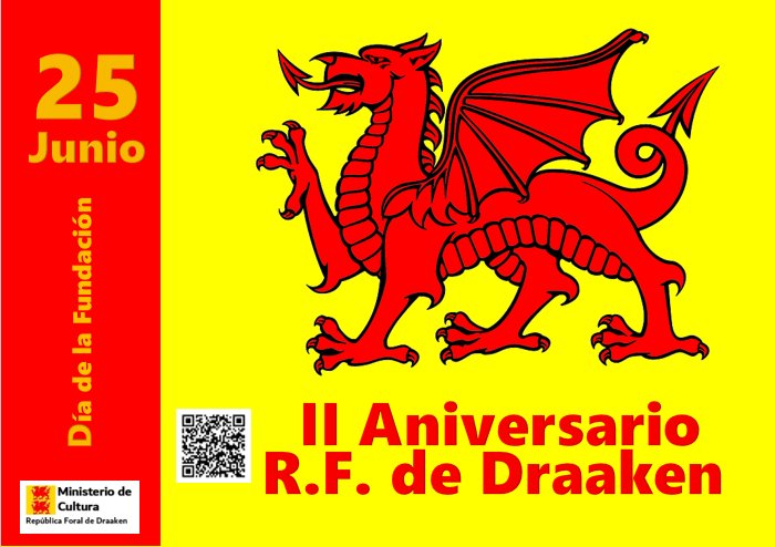 Hoy se celebra en la Plaza Mayor de los Territorios Forales el segundo aniversario de la fundación de la República Foral de Draaken. Todo el mundo está invitado a participar.  rfdraaken.foroactivo.com/t142-dia-de-la…